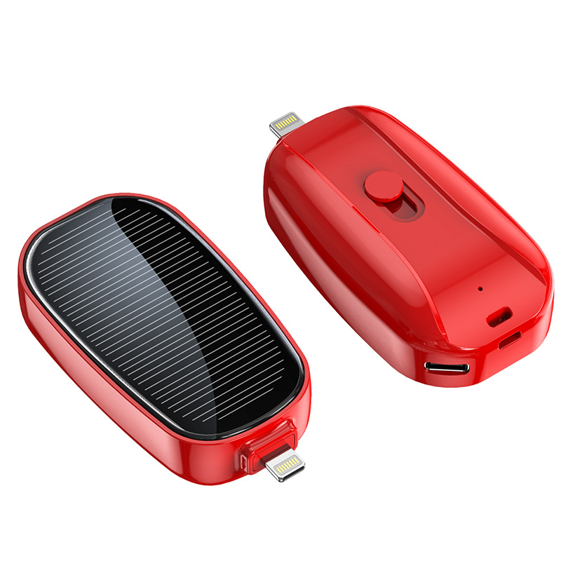 2026 Best Selling Solar Power Bank Keychain 1200mAh Power Bank Solar Panel Charger for Smart Phone gallery image