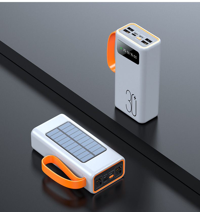 Capacity 90000mah Ultra Slim Fast Charging Portable Power Bank 7 Micro USB LED Display Solar Energy Charging Type-C gallery image