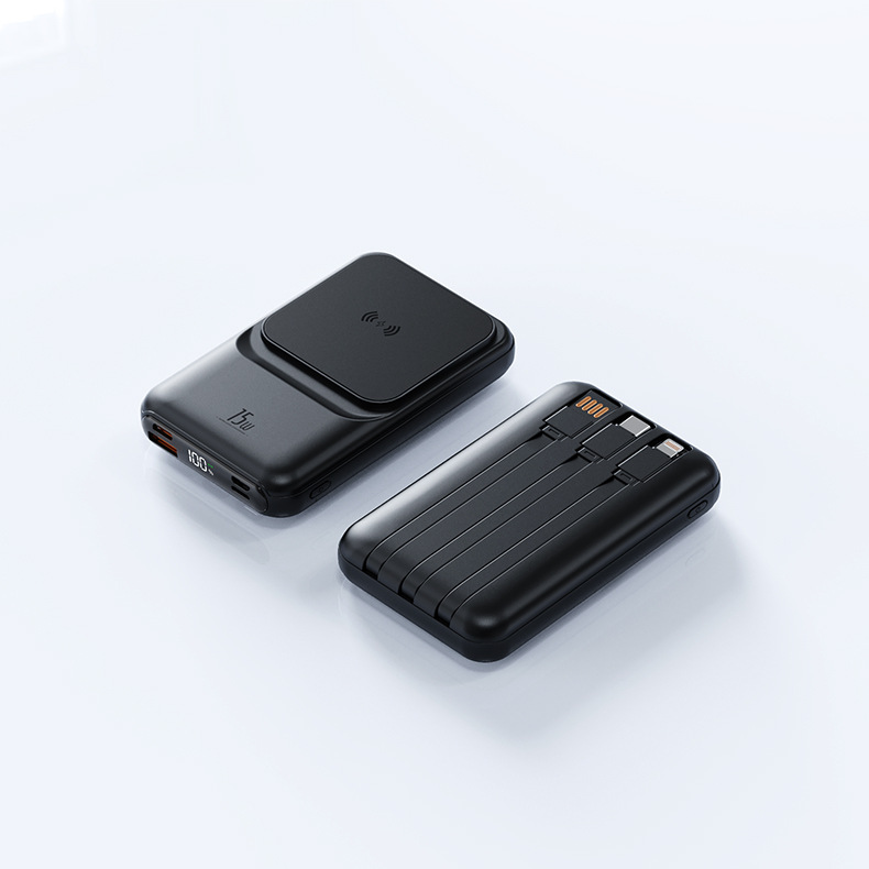 Magnetic Fast-Charging 22.5W Plastic Compact Portable Mini Power Bank Super Fast Charging