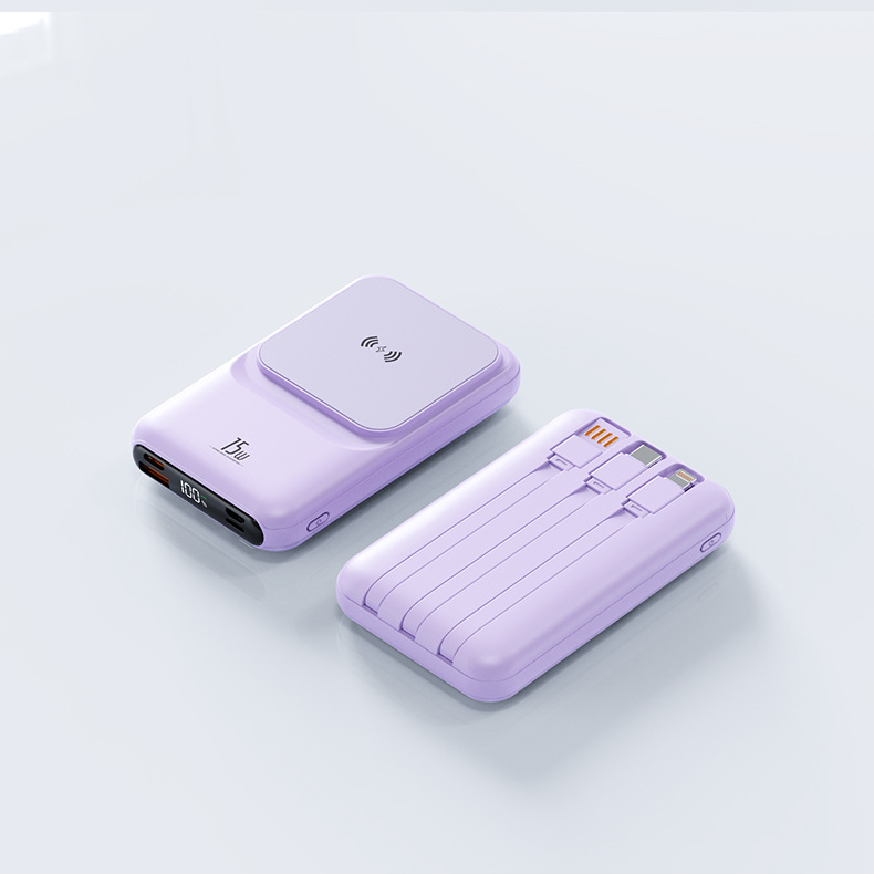 Magnetic Fast-Charging 22.5W Plastic Compact Portable Mini Power Bank Super Fast Charging gallery image