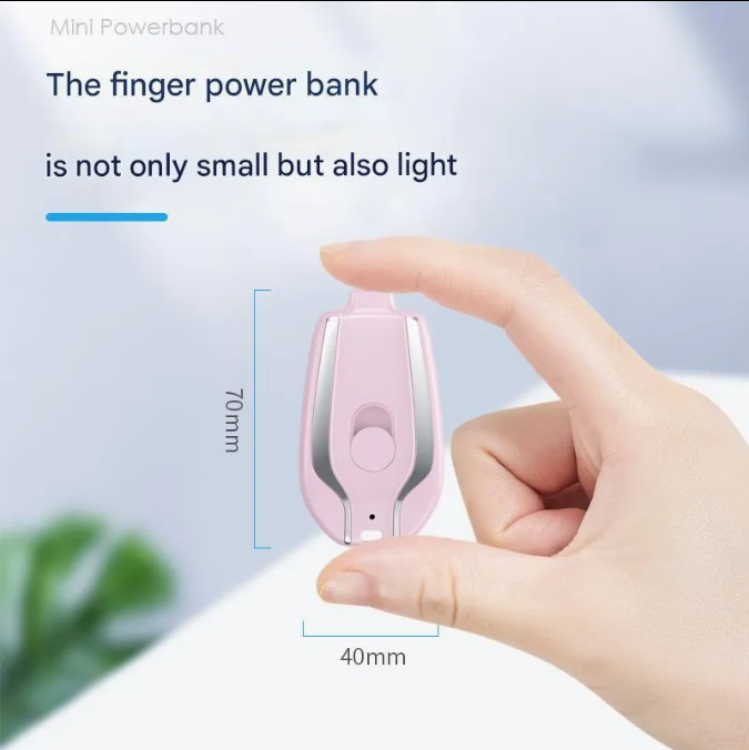 Mini Keychain Power Bank, Wireless Portable, 1500mAh Emergency Power Supply, Pocket for Carrying Portable Power Bank with You New Mini Keychain Emergency Power gallery image