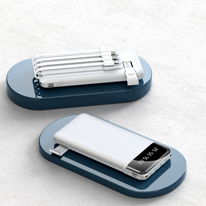 New Hot PD20W QC3.0 Fast Charging Mobile Charger 4 in 1 Built-in Cable 10000mAh Power Bank for Phone gallery image