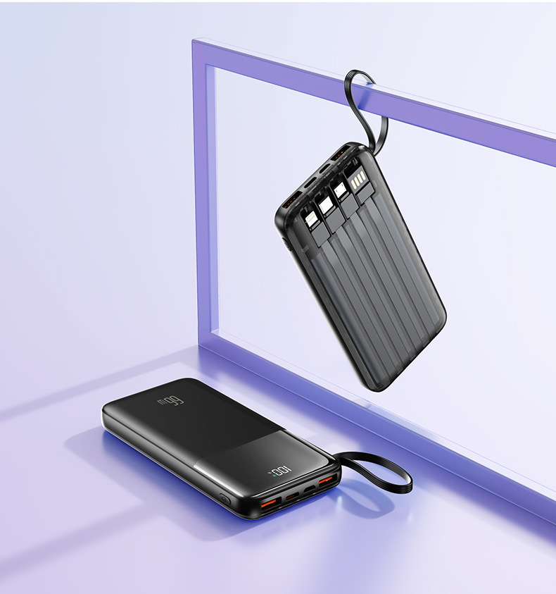 New Hot PD20W QC3.0 Fast Charging Mobile Charger 4 in 1 Built-in Cable 10000mAh Power Bank for Phone gallery image