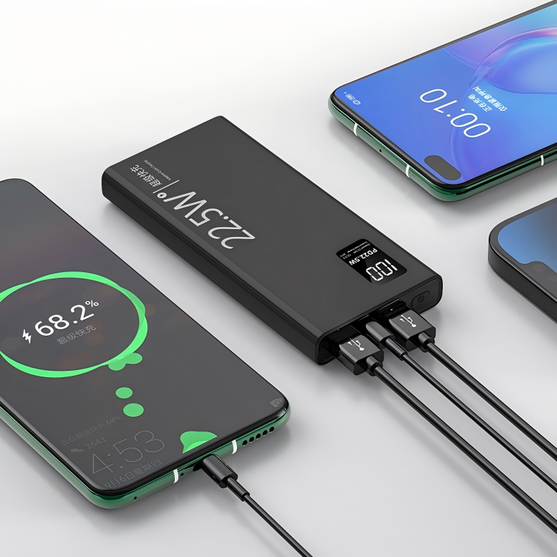 Power bank, ultra-thin design with a massive 20000mAh capacity, perfect as a gift or for customization gallery image