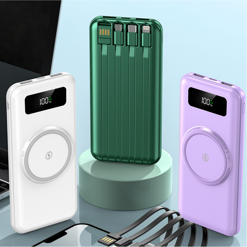 Quick Charge 20000mAh Portable Power Bank with Type-C Input LED Features 10W Output for Mobile Phones Fast Wireless Charger gallery image