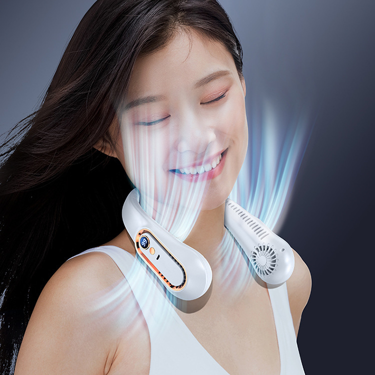 Wearable Mini Air Conditioner Outdoor Sport Cooling Neck Fan Rechargeable Portable Neck Fan gallery image