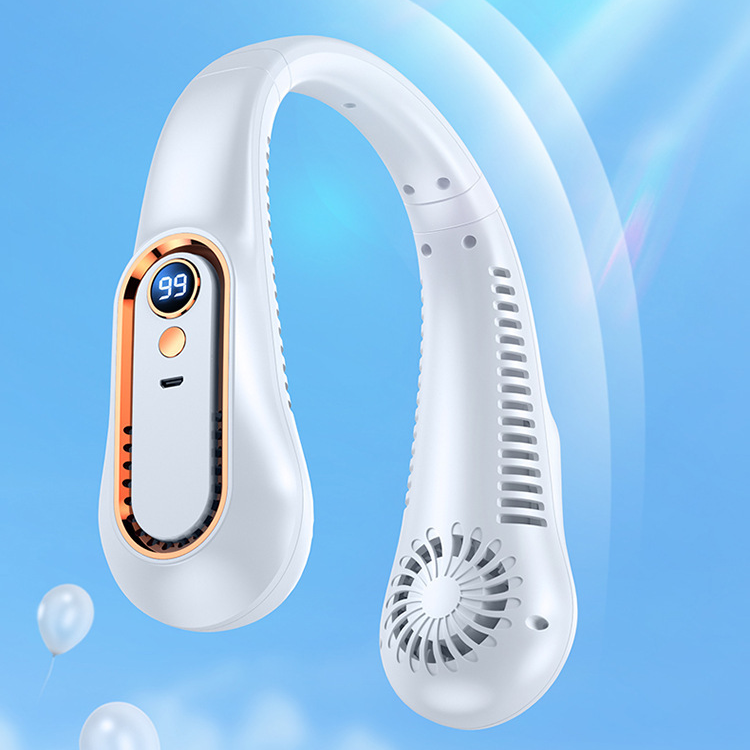 Wearable Mini Air Conditioner Outdoor Sport Cooling Neck Fan Rechargeable Portable Neck Fan gallery image