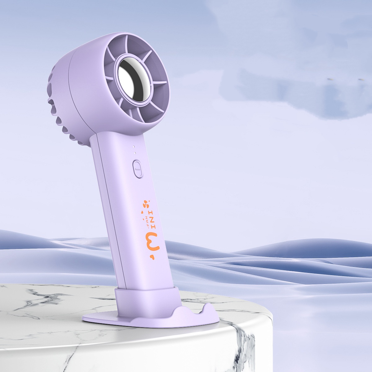T-10 Portable Mini Handheld Fan with 3 Speeds Battery Rechargeable Chinese Mobile Phone Holder for Desktop Car & Hotel Use gallery image