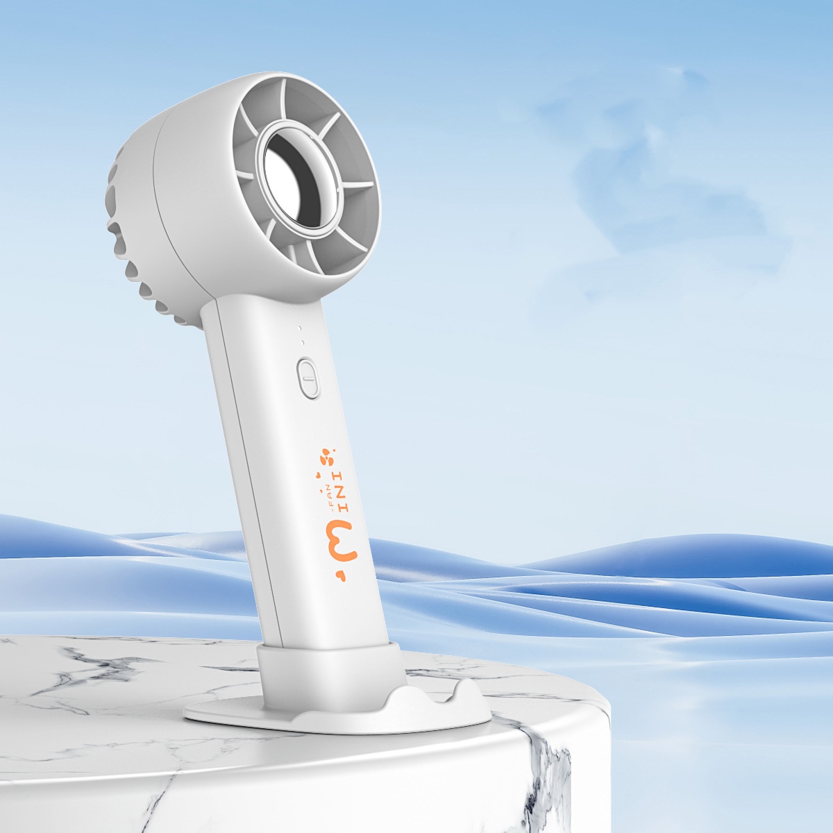 T-10 Portable Mini Handheld Fan with 3 Speeds Battery Rechargeable Chinese Mobile Phone Holder for Desktop Car & Hotel Use gallery image