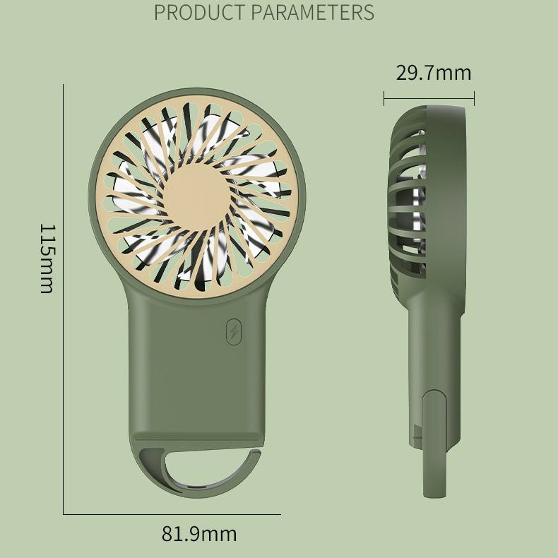 LOGO Customize Wind Air Cooling Hand Small Fan Portable Usb Desktop Rechargeable Handheld Mini Fan USB With Hook gallery image