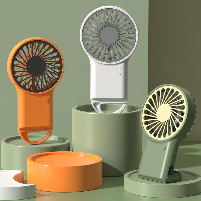 LOGO Customize Wind Air Cooling Hand Small Fan Portable Usb Desktop Rechargeable Handheld Mini Fan USB With Hook gallery image