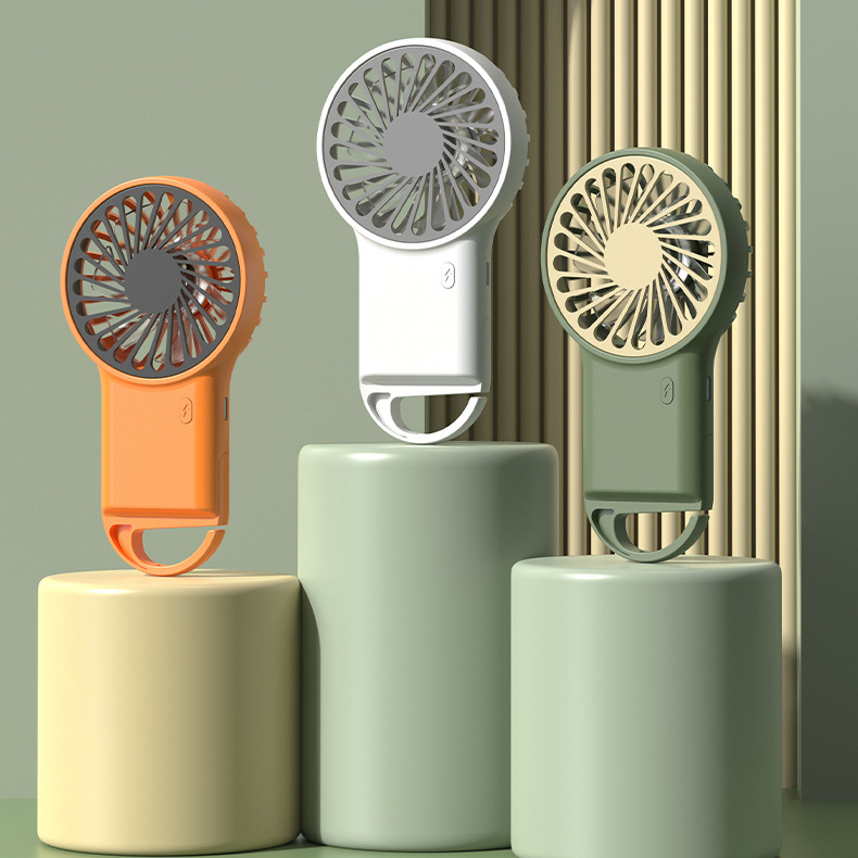 LOGO Customize Wind Air Cooling Hand Small Fan Portable Usb Desktop Rechargeable Handheld Mini Fan USB With Hook gallery image