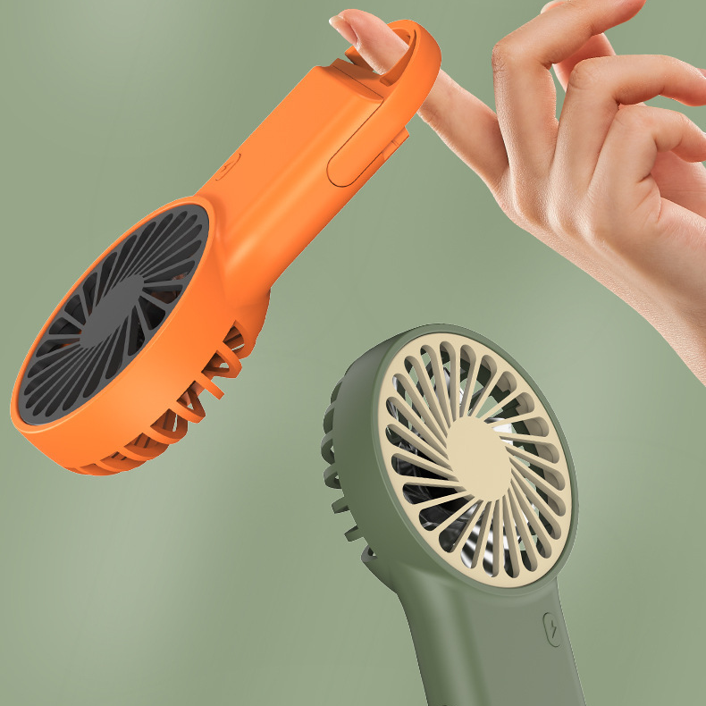 LOGO Customize Wind Air Cooling Hand Small Fan Portable Usb Desktop Rechargeable Handheld Mini Fan USB With Hook gallery image