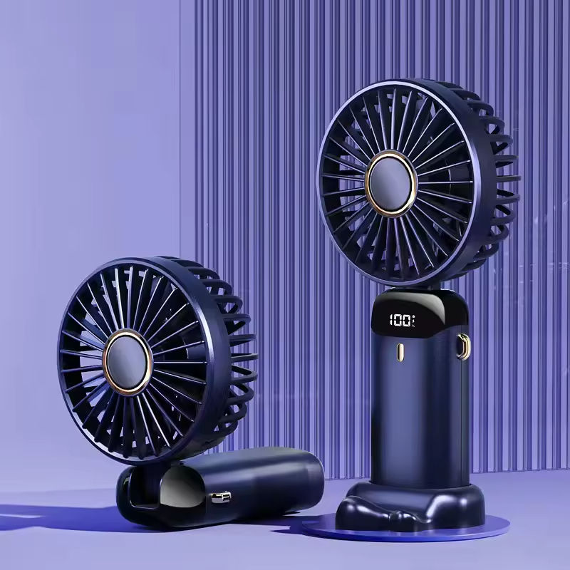 Rechargeable USB Handheld Portable Mini Fan with Foldable Cooling Fan 5 Speed for Students Car Office Desk Outdoor for Gift gallery image