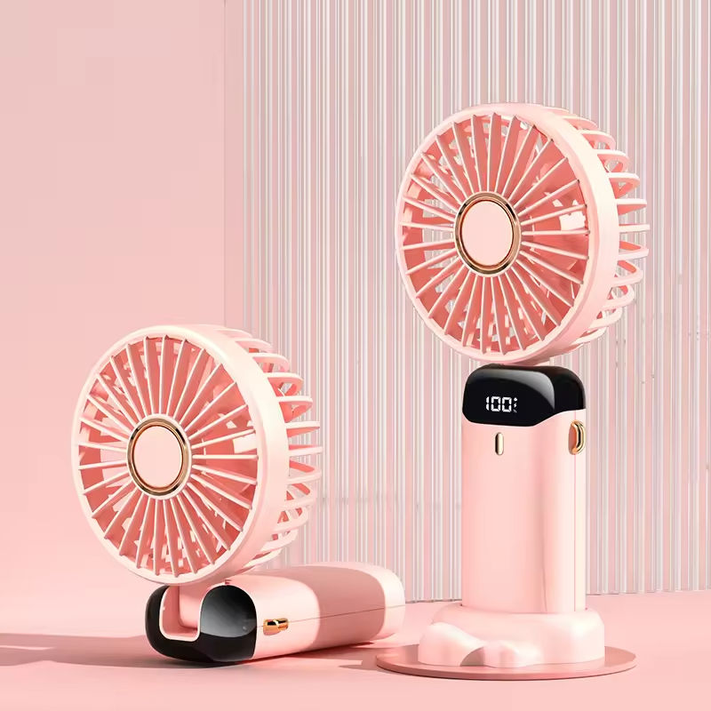 Rechargeable USB Handheld Portable Mini Fan with Foldable Cooling Fan 5 Speed for Students Car Office Desk Outdoor for Gift gallery image