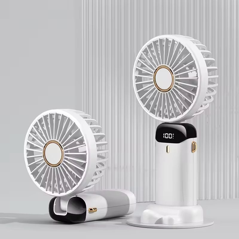 Rechargeable USB Handheld Portable Mini Fan with Foldable Cooling Fan 5 Speed for Students Car Office Desk Outdoor for Gift gallery image