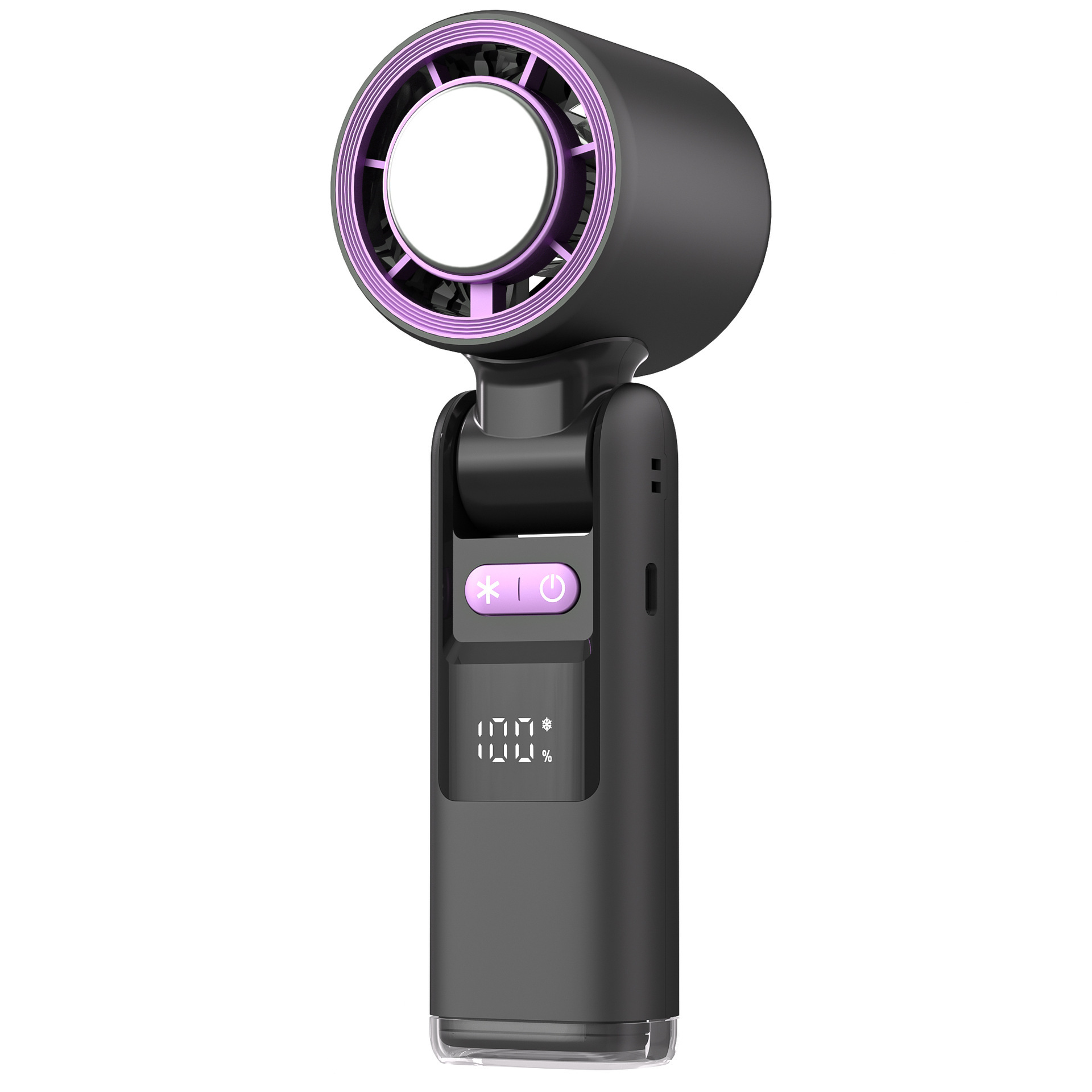 100-speed Portable Foldable Handheld Mini Fan with Cooling Function and Neck Strap gallery image