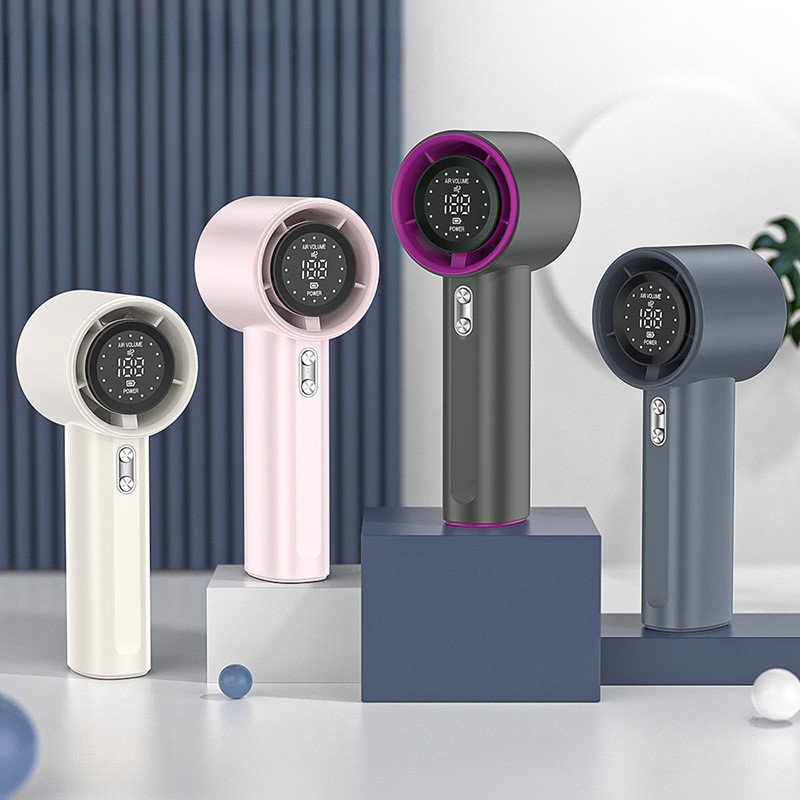 Wholesale Portable Handheld Mini Fan 100 Speed Gears USB Battery Powered Brushless Motor Custom Logo for Car Household Outdoor gallery image