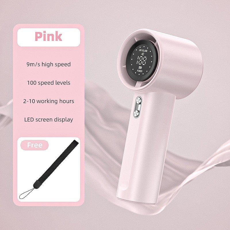 Wholesale Portable Handheld Mini Fan 100 Speed Gears USB Battery Powered Brushless Motor Custom Logo for Car Household Outdoor gallery image