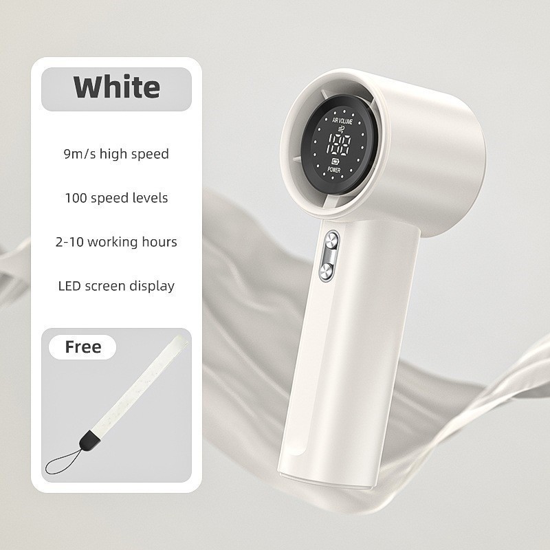 Wholesale Portable Handheld Mini Fan 100 Speed Gears USB Battery Powered Brushless Motor Custom Logo for Car Household Outdoor gallery image