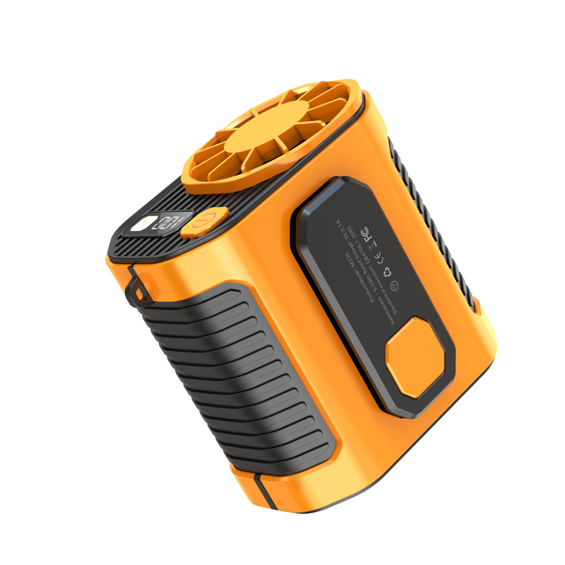 Factory Hot Sale Portable Outdoor Rechargeable Hanging Waist Mini Fan 4000mAh LED Exquisite Gift Box Strong Consumer Electronics