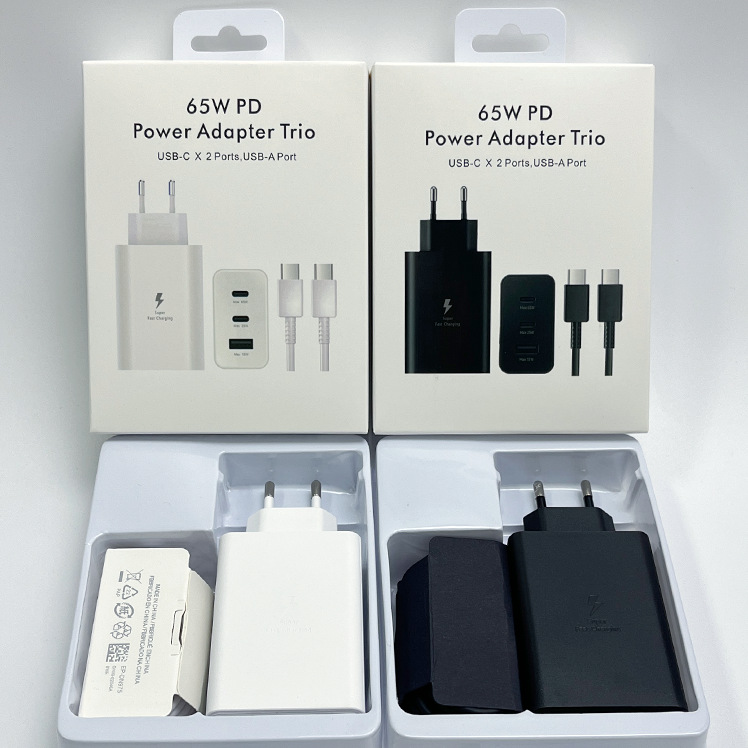 New Arrival 65W GaN Charger 3 Ports USB-C & USB-A with 60W Cable Compact Design for Laptop Mobile Phone Fast Charge gallery image