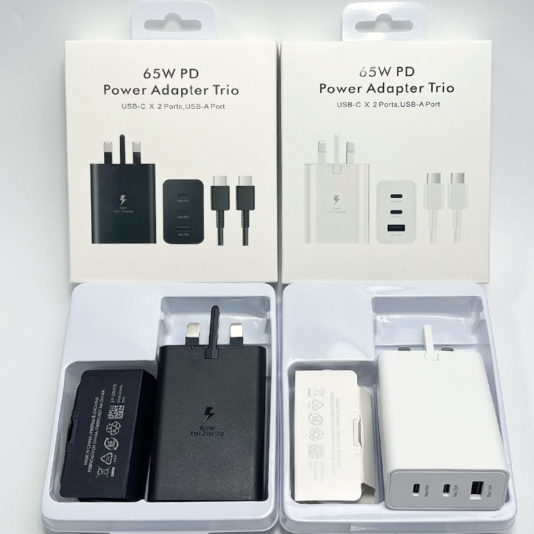 New Arrival 65W GaN Charger 3 Ports USB-C & USB-A with 60W Cable Compact Design for Laptop Mobile Phone Fast Charge gallery image