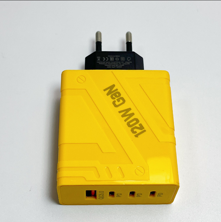EU/US/UK Plug 120W 4 Ports USB Mobile Phone Fast Chargers 120W USB Type C QC3.0 Wall Charger Usb-c Travel Adapter gallery image