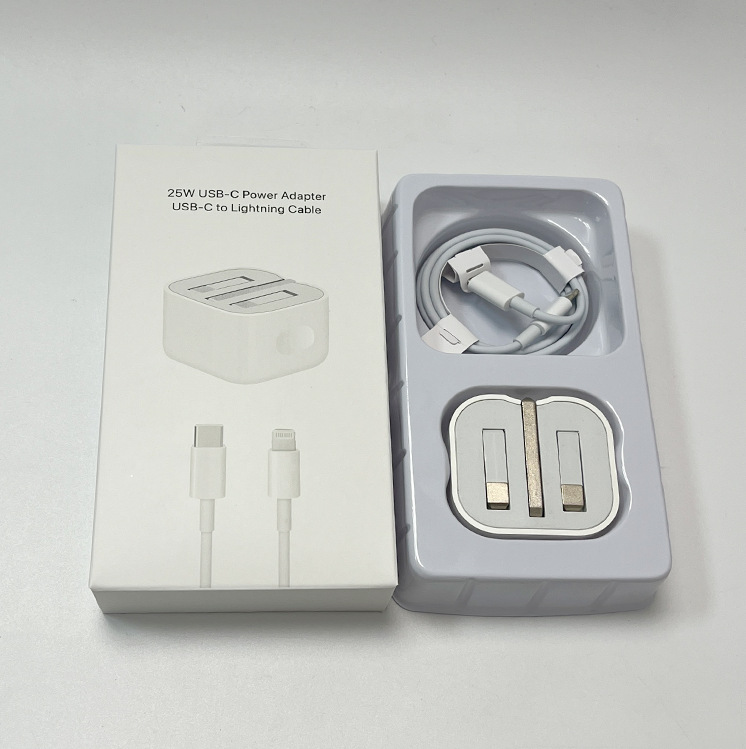 25W GaN Fast Charger Adapter UK Plug USB C & USB-A PPS 3.0 Compact High-Speed Dual Port Wall Charger for Phone Smart Earphone gallery image