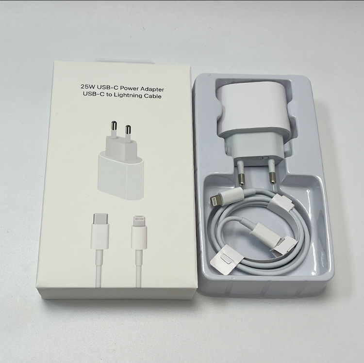 25W GaN Fast Charger Adapter UK Plug USB C & USB-A PPS 3.0 Compact High-Speed Dual Port Wall Charger for Phone Smart Earphone gallery image