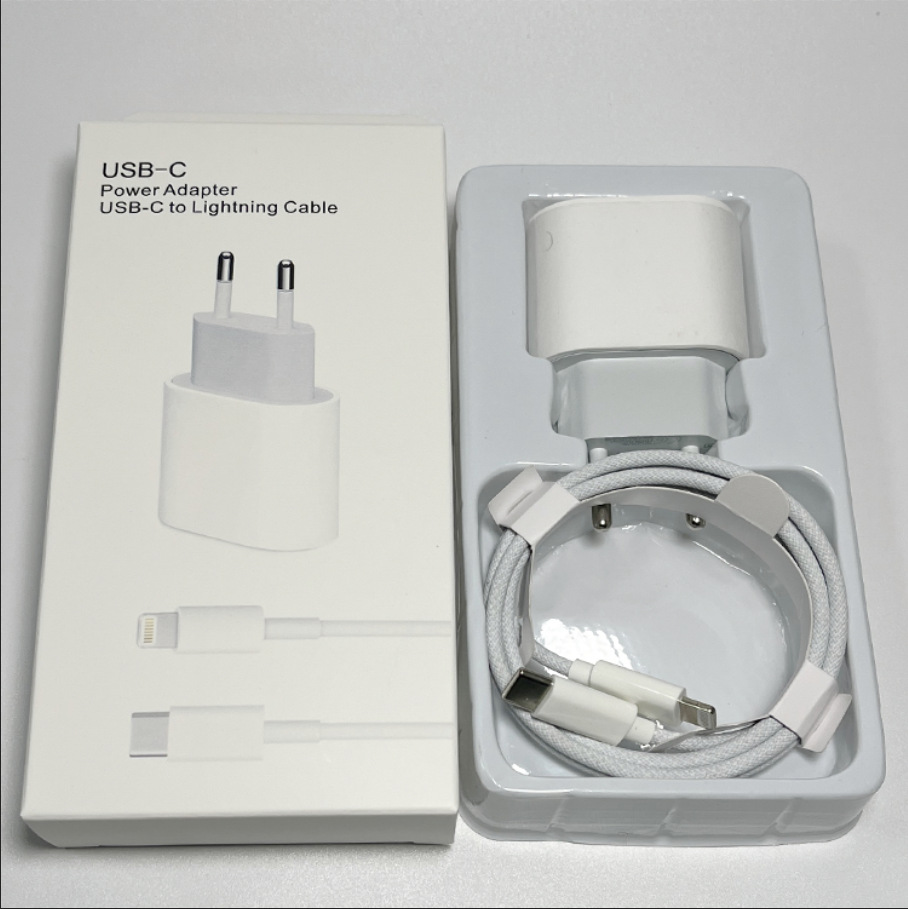 20W USB C Power Adapter for iPhone Fast Charging Cable Adapter with UK Plug Charger for Apple Devices gallery image
