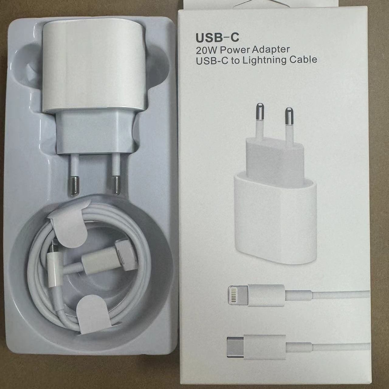 20W USB C Power Adapter for iPhone Fast Charging Cable Adapter with UK Plug Charger for Apple Devices gallery image