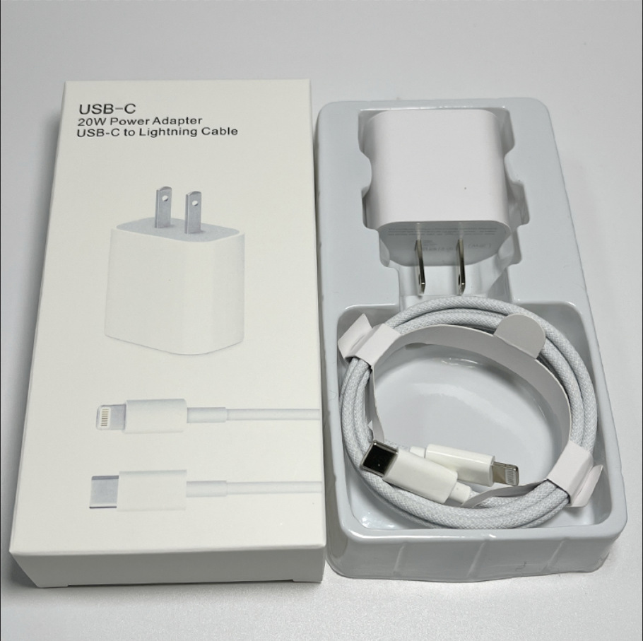20W USB C Power Adapter for iPhone Fast Charging Cable Adapter with UK Plug Charger for Apple Devices gallery image