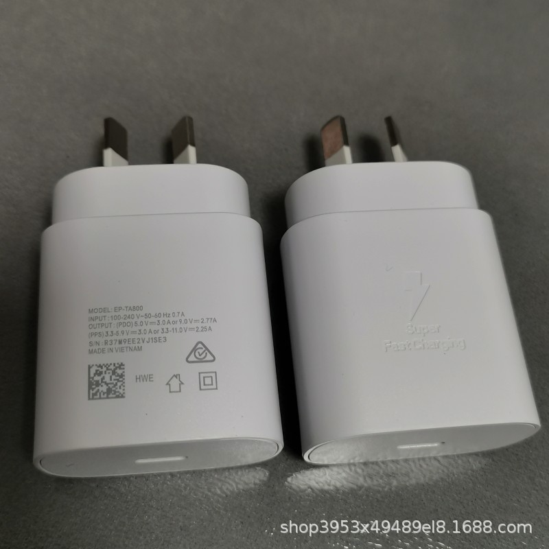 Hot Selling 25W USB-C Charger for Samsung US EU UK AU Super Fast Charger PD Travel Adapter for Samsung Note 10 gallery image